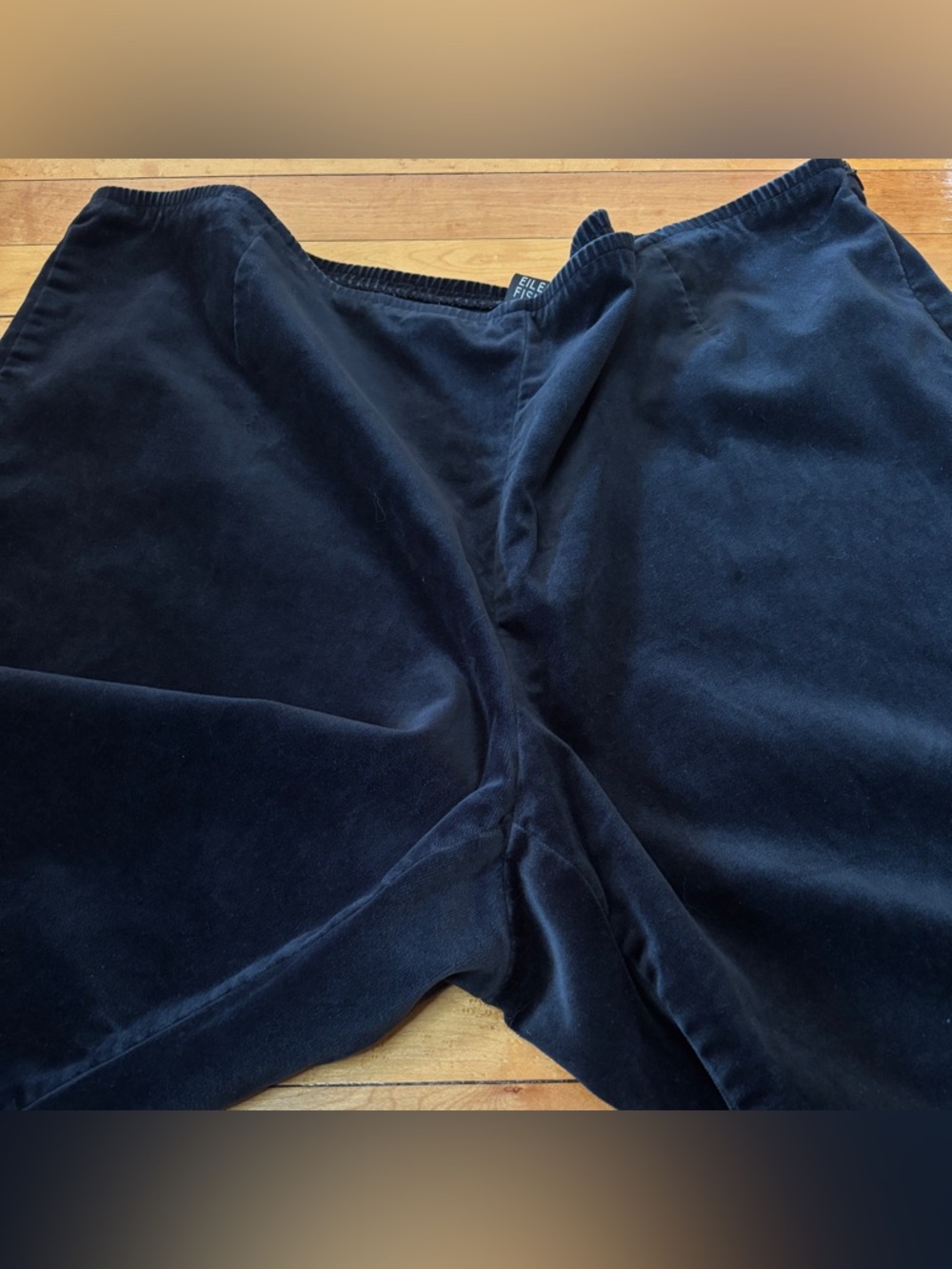 EUC Eileen Fisher Velvet High-Rise Trouser | Black Dress Pants | Women’s Plus 1X - Picture 13 of 16